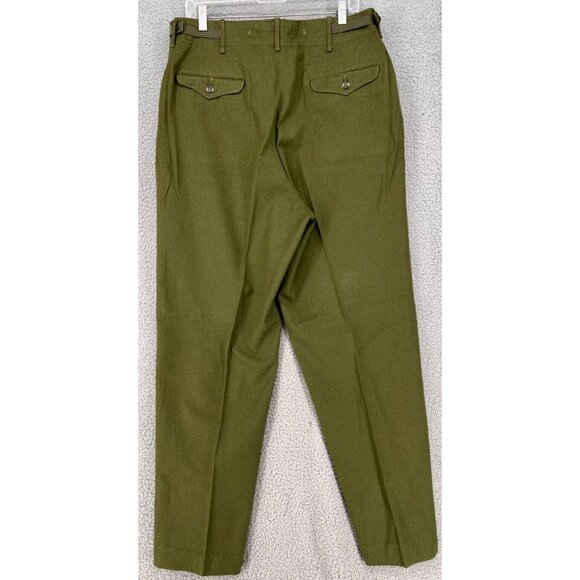 VINTAGE MENS FIELD WOOL M-1951 COMBAT TROUSERS KOREA MEDUIM LONG ARMY PANT - Picture 7 of 9